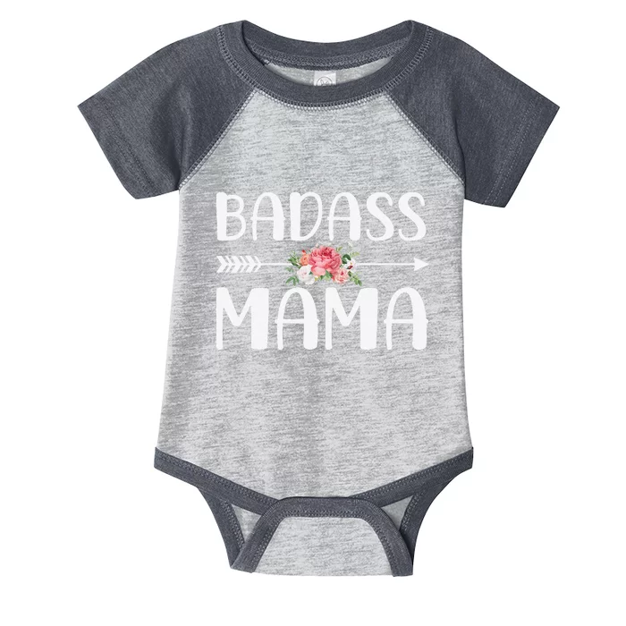 Badass Mama For Mom Women Mother's Day Infant Baby Jersey Bodysuit