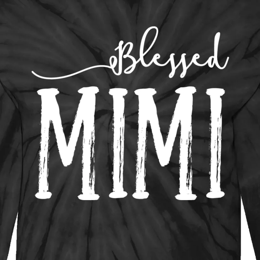 Blessed Mimi For Grandma Women Christmas MotherS Day Tie-Dye Long Sleeve Shirt