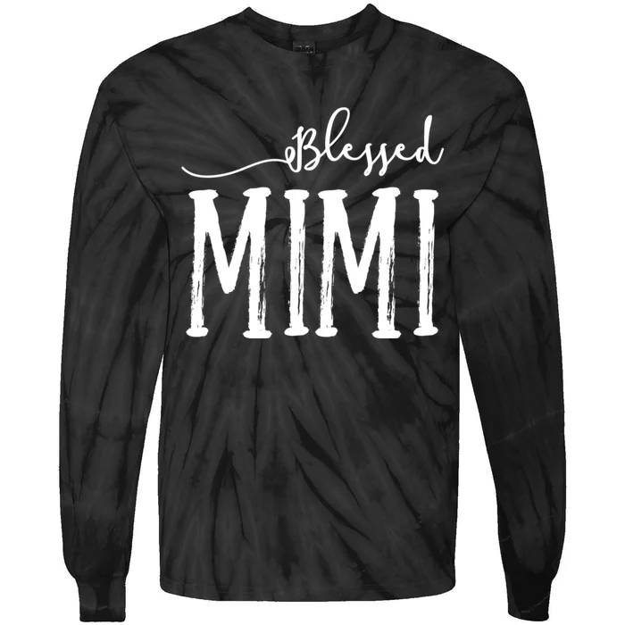 Blessed Mimi For Grandma Women Christmas MotherS Day Tie-Dye Long Sleeve Shirt