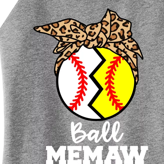 Ball Memaw Funny Baseball Softball Memaw Great Gift Women’s Perfect Tri Rocker Tank