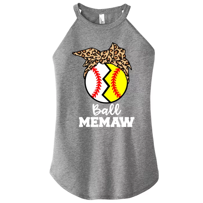 Ball Memaw Funny Baseball Softball Memaw Great Gift Women’s Perfect Tri Rocker Tank