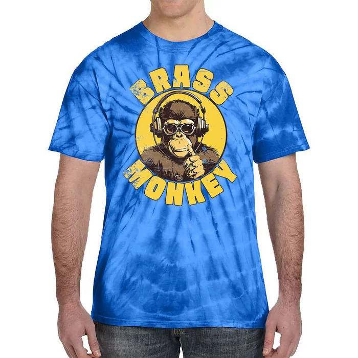 Brass Monkey Funny Cool Music Tie-Dye T-Shirt