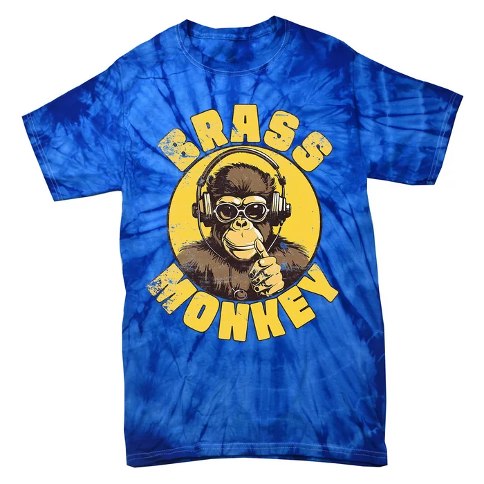 Brass Monkey Funny Cool Music Tie-Dye T-Shirt