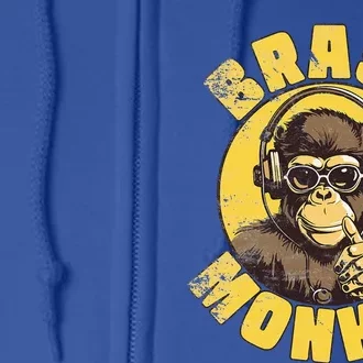 Brass Monkey Funny Cool Music Full Zip Hoodie