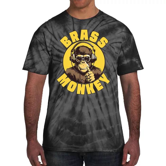 Brass Monkey Funny Cool Music Tie-Dye T-Shirt