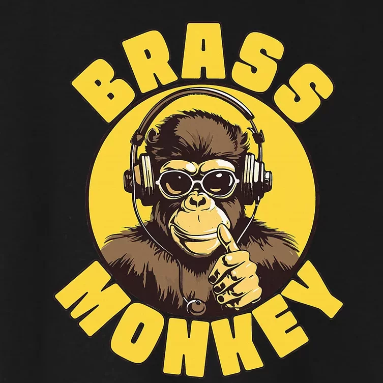 Brass Monkey Funny Cool Music Women's Crop Top Tee