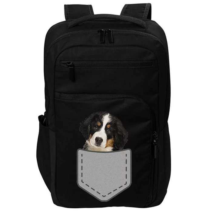 Bernese Mountain Funny Dog In Your Pocket Impact Tech Backpack