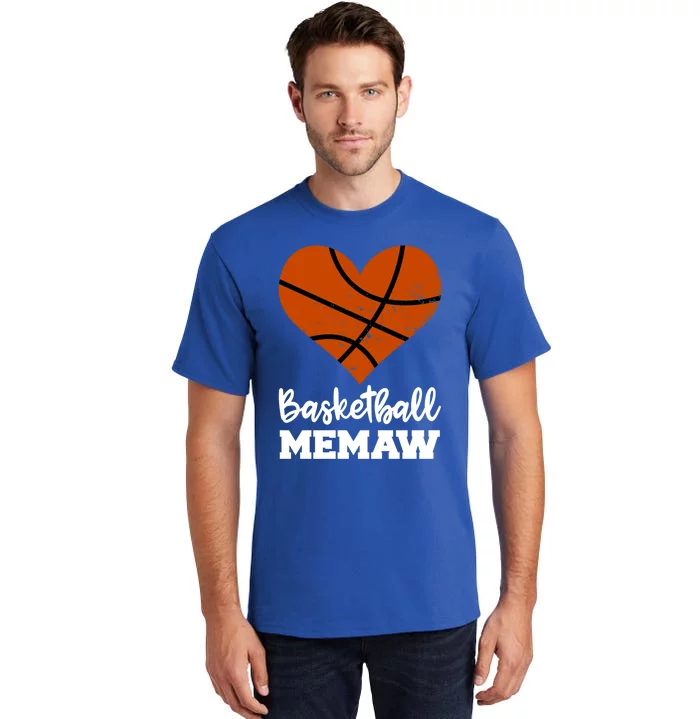 Basketball Memaw Funny Basketball Player Memaw Gift Tall T-Shirt