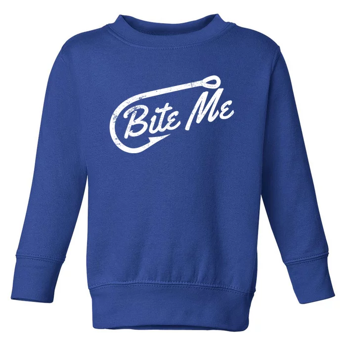 Bite Me Fishing Gift 21045 Toddler Sweatshirt