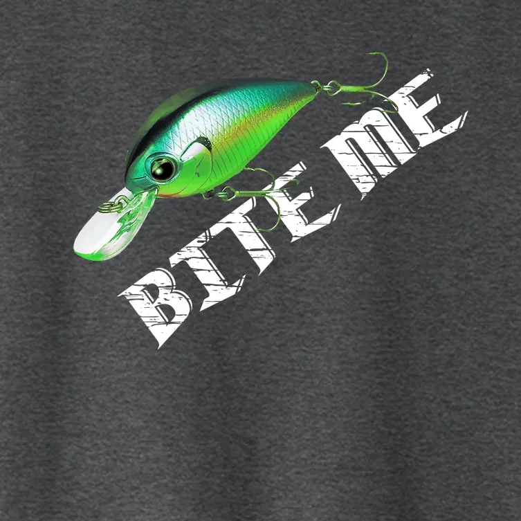 Bite Me Fishing Gift Fisher Gift Women's Crop Top Tee