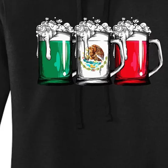 Beer Mexican Flag Cinco de Mayo Mexico Gifts Women's Pullover Hoodie