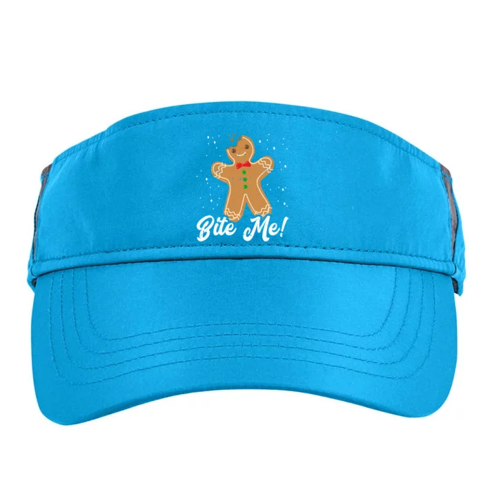 Bite Me Funny Gingerbread Christmas Holiday Cookie Meaningful Gift Adult Drive Performance Visor