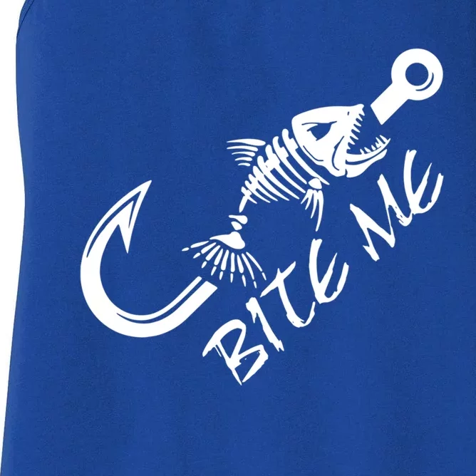 Bite Me Fishing Cool Gift Women's Racerback Tank