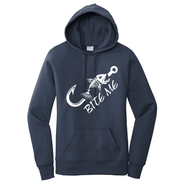 Bite Me Fishing Cool Gift Women's Pullover Hoodie