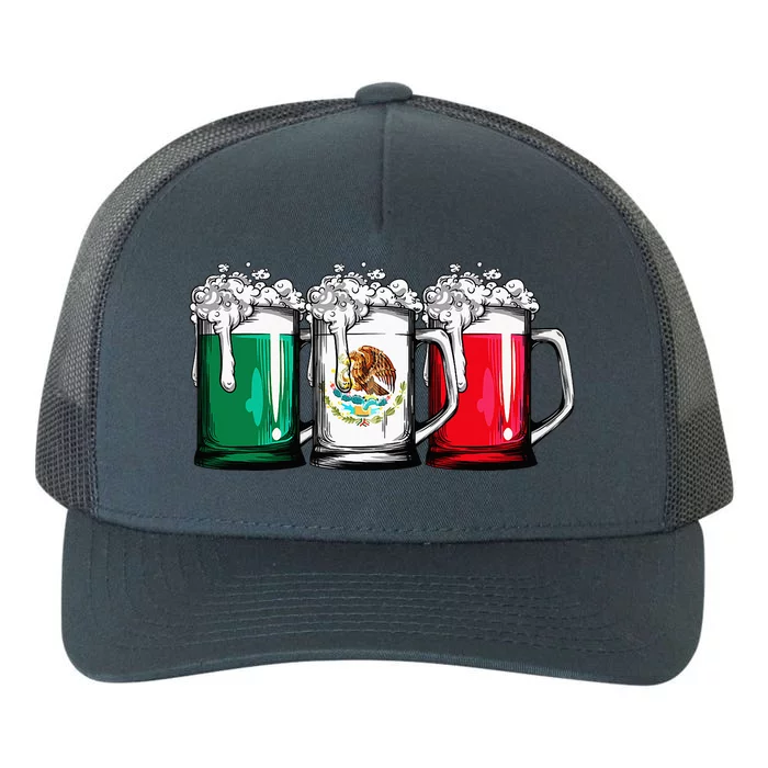 Beer Mexican Flag Cinco de Mayo Mexico Gifts Yupoong Adult 5-Panel Trucker Hat