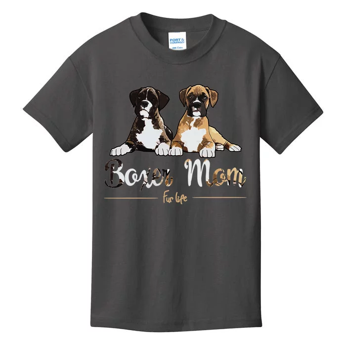 Boxer Mom Fur Life Dog Gifts Kids T-Shirt