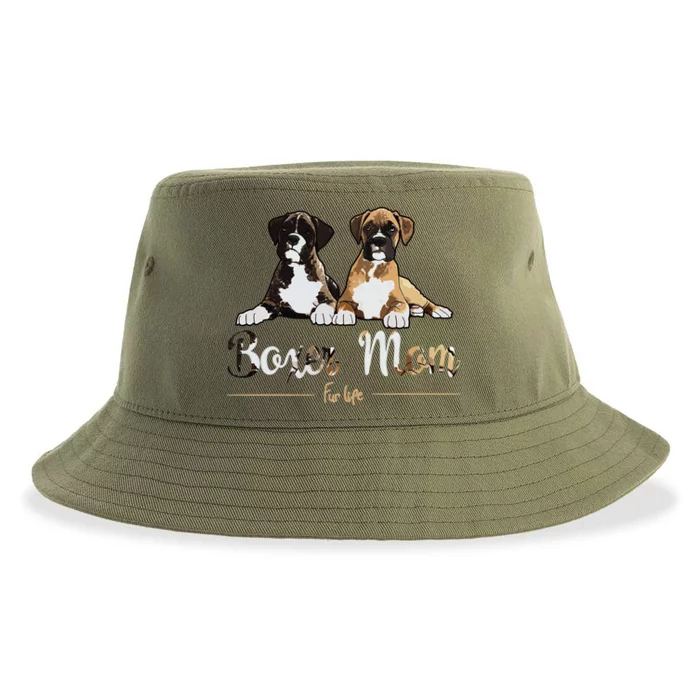 Boxer Mom Fur Life Dog Gifts Sustainable Bucket Hat