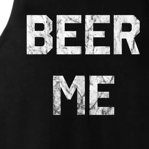 Beer Me Funny Beer Drinking Ladies Tri-Blend Wicking Tank