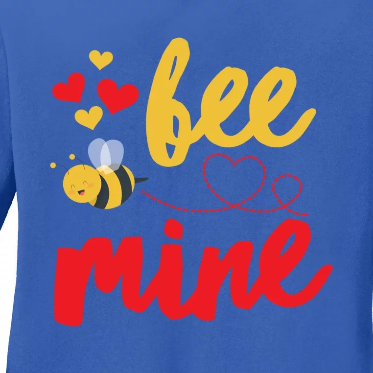 Bee Mine Funny Gift Bees Cute Valentines Day Gift Ladies Long Sleeve Shirt