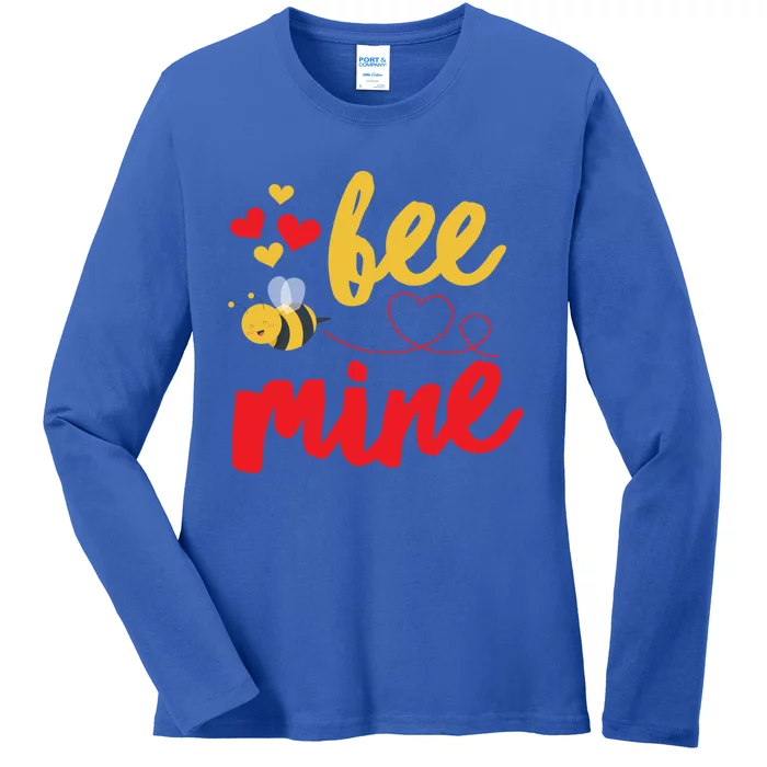 Bee Mine Funny Gift Bees Cute Valentines Day Gift Ladies Long Sleeve Shirt