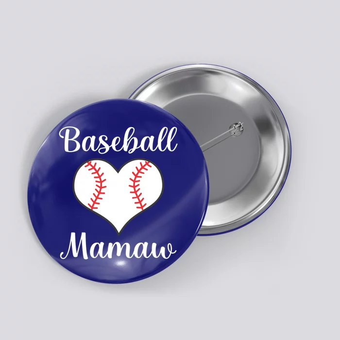 Baseball Mamaw Funny Gift Button