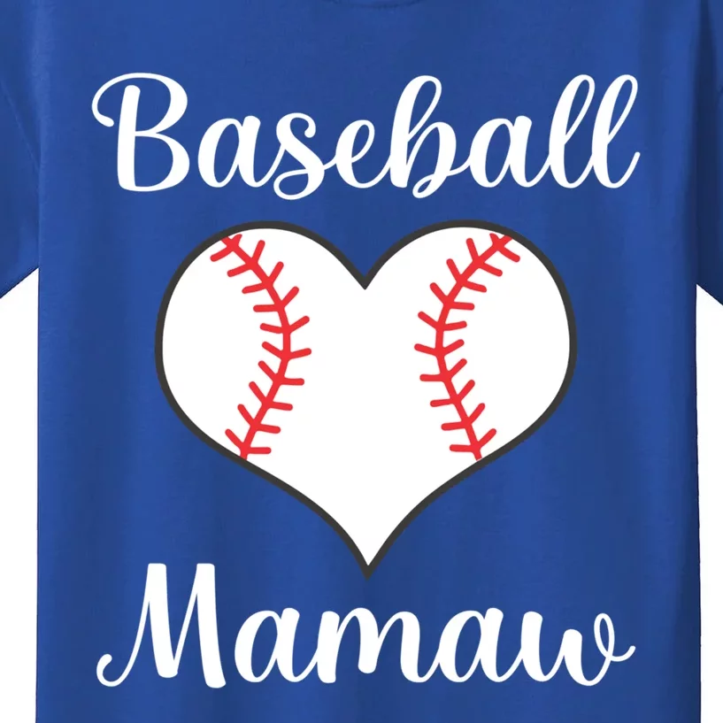 Baseball Mamaw Funny Gift Kids T-Shirt