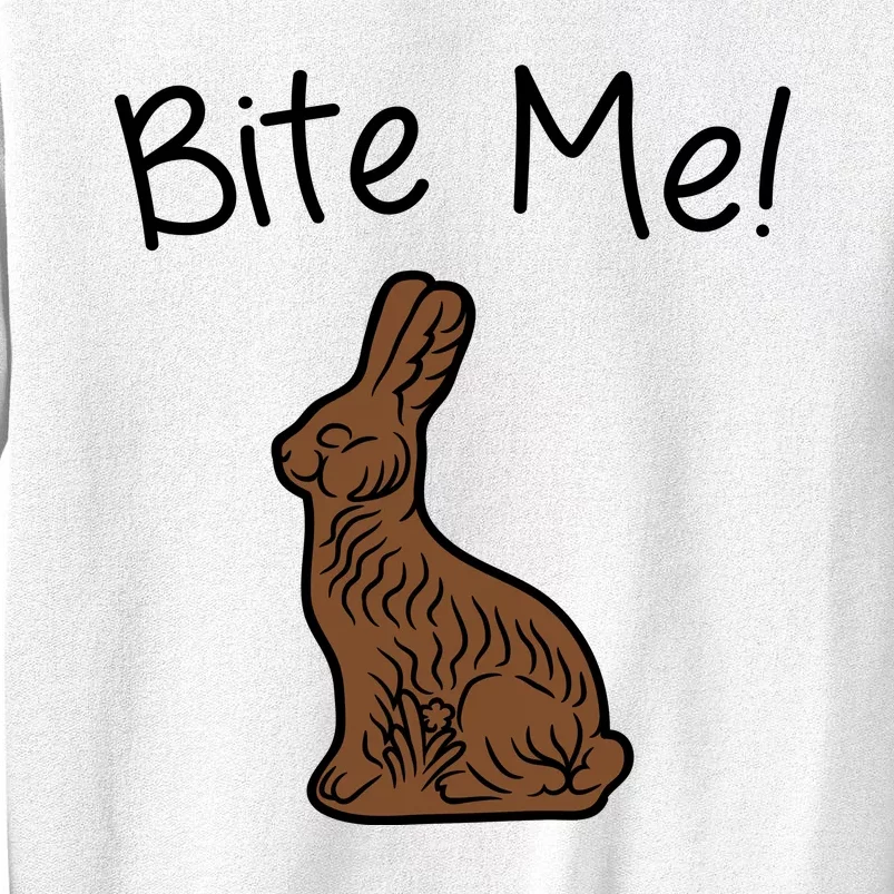 Bite Me Funny Chocolate Easter Bunny Sweatshirt