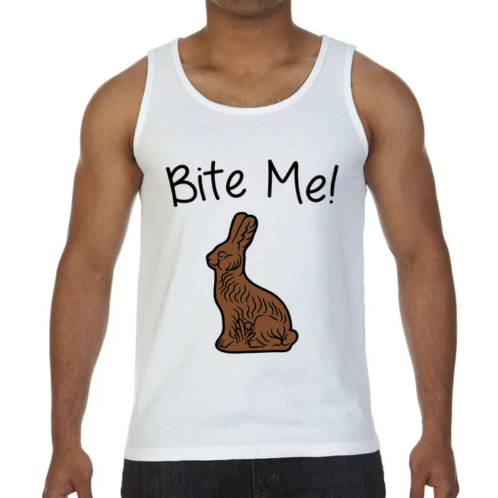 Bite Me Funny Chocolate Easter Bunny Comfort Colors® Tank Top