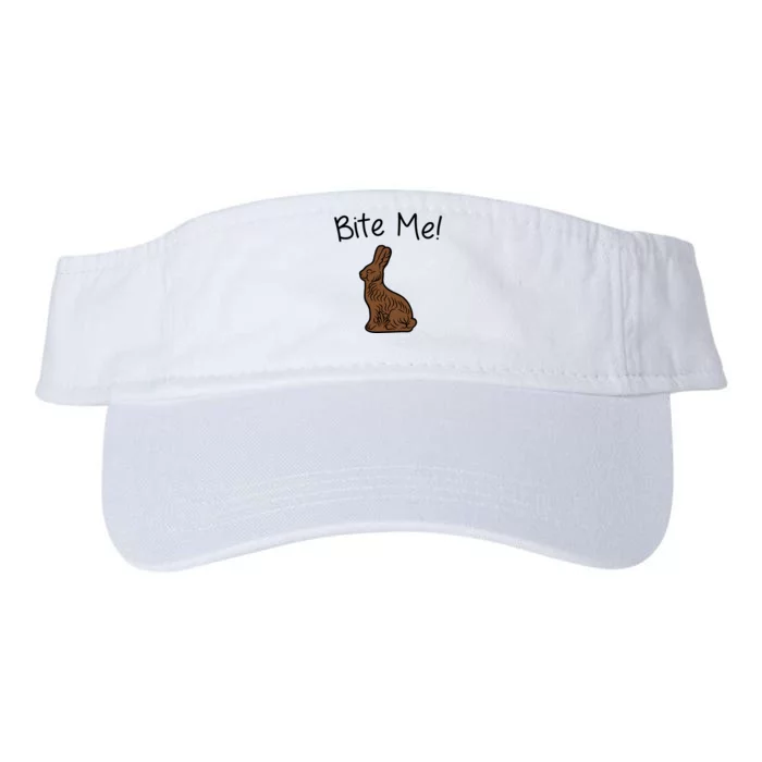 Bite Me Funny Chocolate Easter Bunny Valucap Bio-Washed Visor