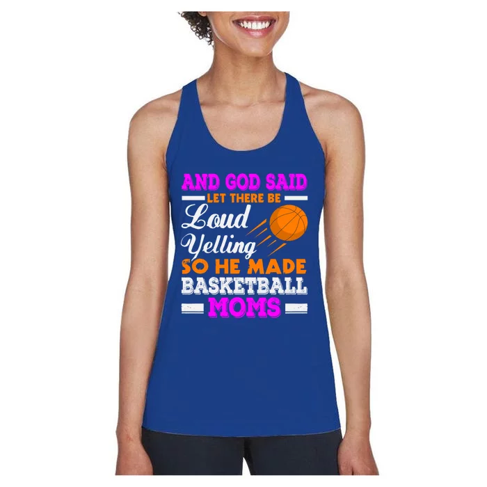 Basketball Mom Funny Basketball Moms Mother Cool Gift Women's Racerback Tank