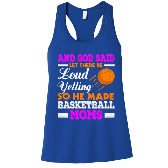 Basketball Mom Funny Basketball Moms Mother Cool Gift Women's Racerback Tank