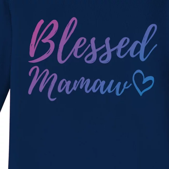 Blessed Mamaw Funny Gift Christmas Family Matching Thanksgiving Cute Gift Baby Long Sleeve Bodysuit