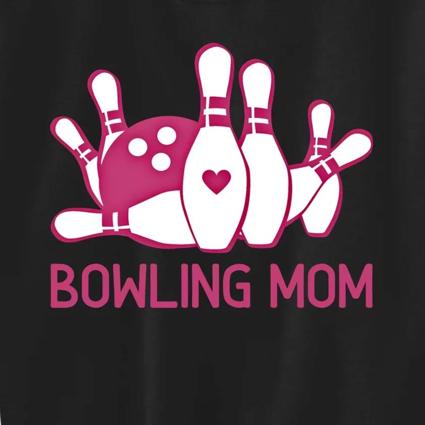 Bowling Mom Funny Gift For Bowlers Pink Bowling Ball Gift Bowl Gift Kids Sweatshirt