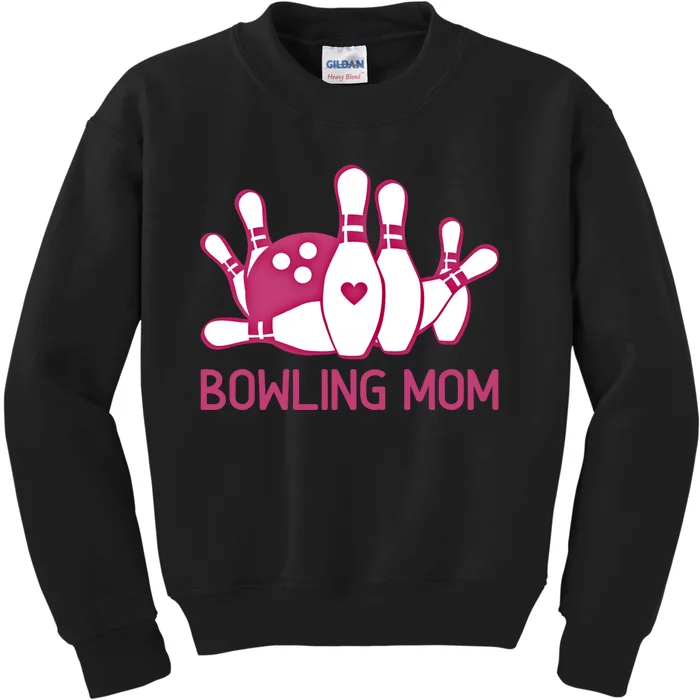 Bowling Mom Funny Gift For Bowlers Pink Bowling Ball Gift Bowl Gift Kids Sweatshirt