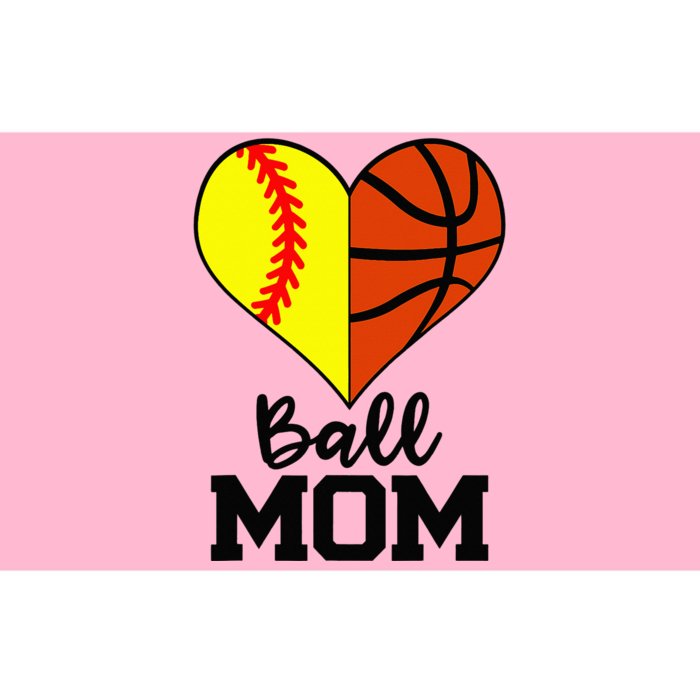 Ball Mom Funny Softball Basketball Player Mom Bumper Sticker