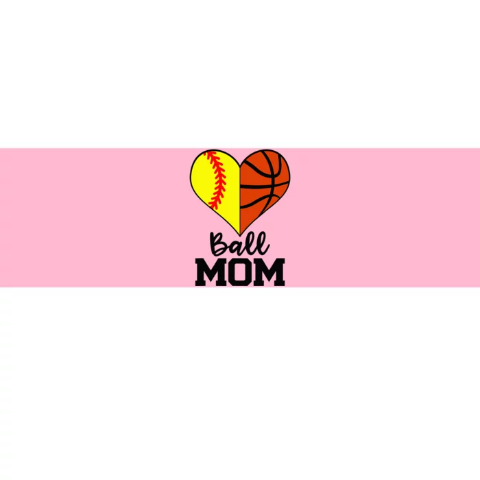 Ball Mom Funny Softball Basketball Player Mom Bumper Sticker