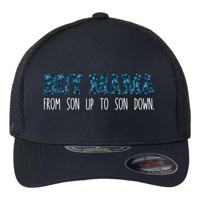 Boy Mama From Son Up To Son Down Gift Mother Mom Gift Flexfit Unipanel Trucker Cap