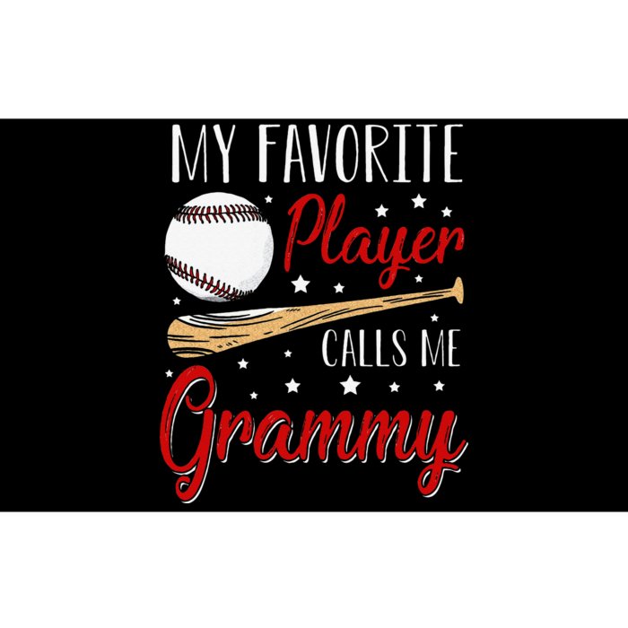 Baseball My Favorite Player Calls Me Grammy Heart Grandma Bumper Sticker