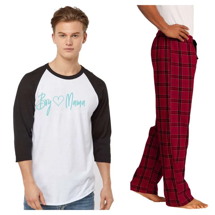 Boy Mama From Son Up To Son Down Cute Gift Mother Mom Gift Raglan Sleeve Pajama Set