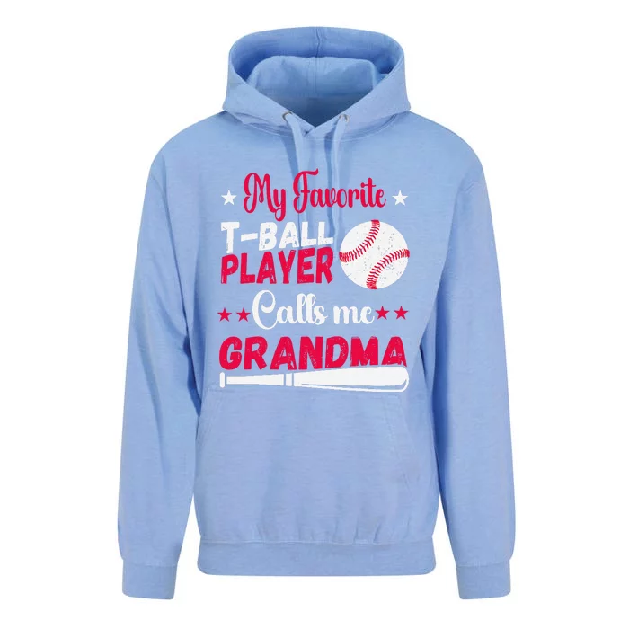 Baseball My Favorite Tball Player Calls Me Grandma Unisex Surf Hoodie