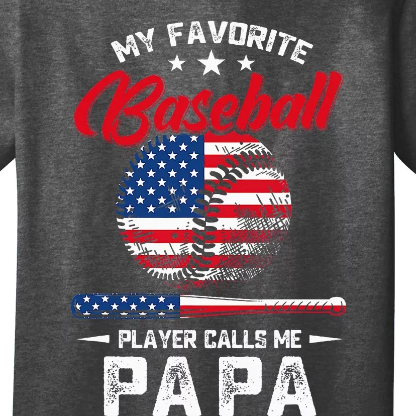 Baseball My Favorite Player Calls Me Papa Grandpa Gift T-Shirt