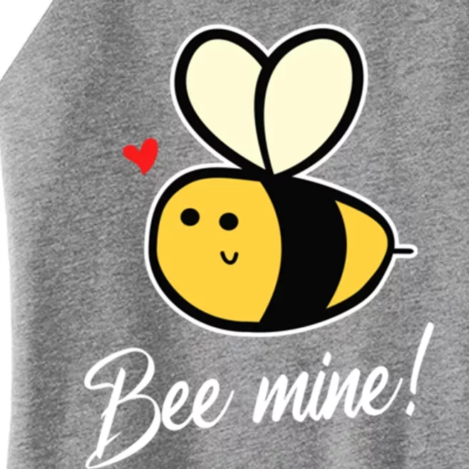 Bee Mine For Couples Heart Lovee Valentines Day Great Gift Women’s Perfect Tri Rocker Tank