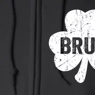 Bruh Meme Funny Saying Bro Greeting Teen Boy St Patricks Day Full Zip Hoodie