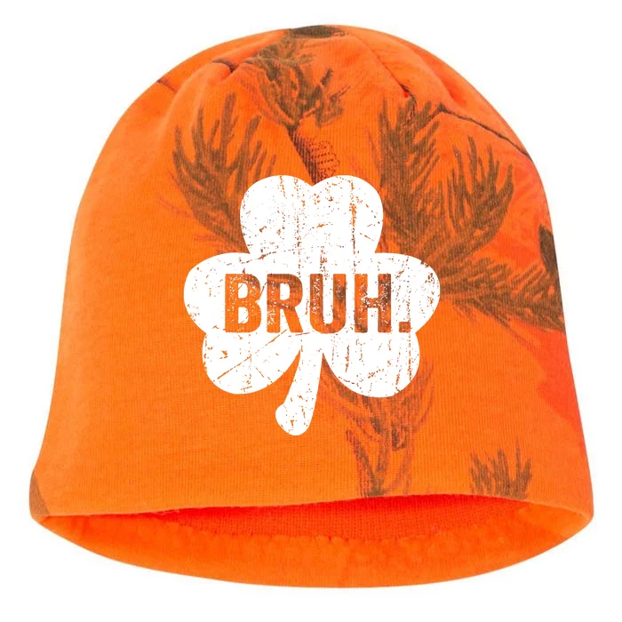 Bruh Meme Funny Saying Bro Greeting Teen Boy St Patricks Day Kati - Camo Knit Beanie