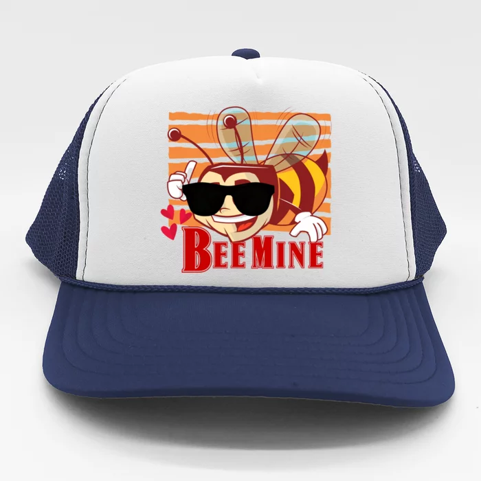 Bee Mine Funny Honeybee Valentine's Day Beekeeper Gift Trucker Hat