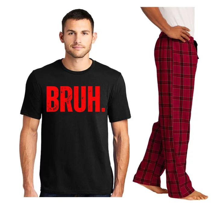 Bruh Meme Funny Saying Brother Greeting Teens Funny Pajama Set