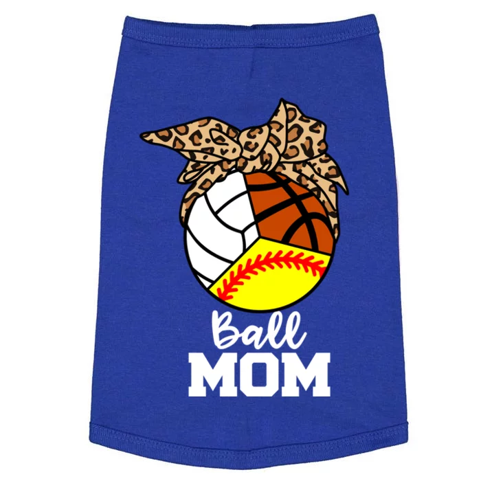 Ball Mom Funny Softball Volleyball Basketball Leopard Mom Meaningful Gift Doggie Tank