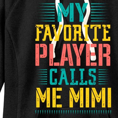 Baseball My Favorite Player Calls Me Mimi Women's Fleece Hoodie