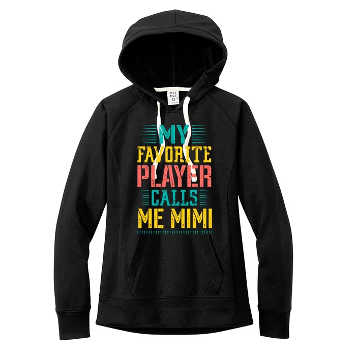 Baseball My Favorite Player Calls Me Mimi Women's Fleece Hoodie