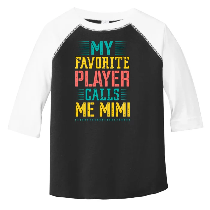 Baseball My Favorite Player Calls Me Mimi Toddler Fine Jersey T-Shirt